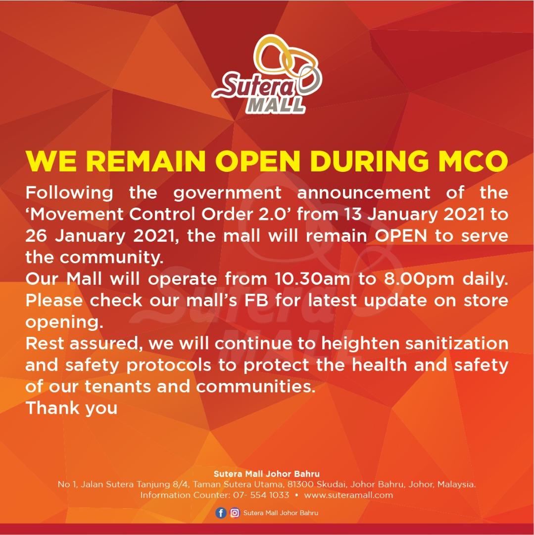 WE REMAIN OPEN DURING MCO