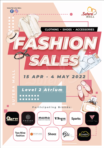 <div class='event-date'>15 Apr 2022 to 04 May 2022</div><div class='event-title'><h4>Fashion Sales 2022</h4></div>