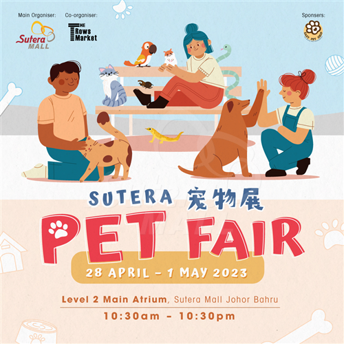 <div class='event-date'>28 Apr 2023 to 01 May 2023</div><div class='event-title'><h4>Sutera Pet Fair</h4></div>