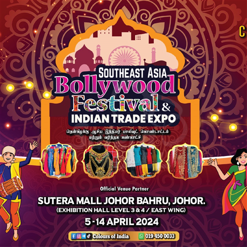 <div class='event-date'>05 Apr 2024 to 14 Apr 2024</div><div class='event-title'><h4>Southeast Asia Bollywood Festival & Trade Expo</h4></div>